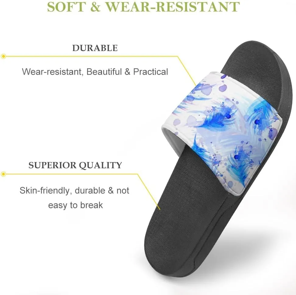 Unisex Slides for Women Men, Comfortable Slippers Slides, Non-slip Shower Shoes House Fashion Thick for Indoor & Outdoor（23080201）