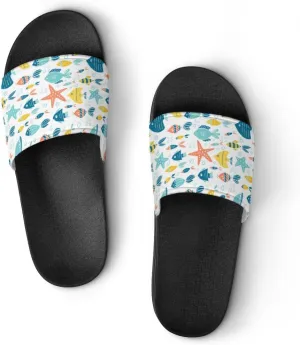 Unisex Slides for Women Men, Comfortable Slippers Slides, Non-slip Shower Shoes House Fashion Thick for Indoor & Outdoor（23080201）