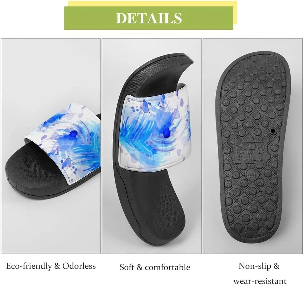 Unisex Slides for Women Men, Comfortable Slippers Slides, Non-slip Shower Shoes House Fashion Thick for Indoor & Outdoor（23080201）