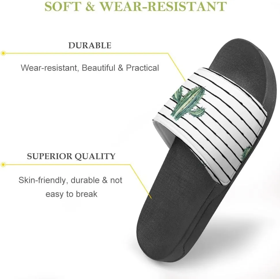 Unisex Slides for Women Men, Comfortable Slippers Slides, Non-slip Shower Shoes House Fashion Thick for Indoor & Outdoor（24022106）