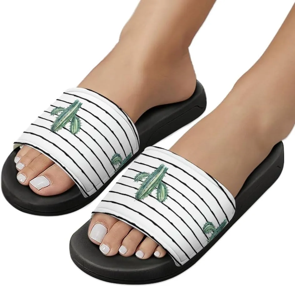 Unisex Slides for Women Men, Comfortable Slippers Slides, Non-slip Shower Shoes House Fashion Thick for Indoor & Outdoor（24022106）