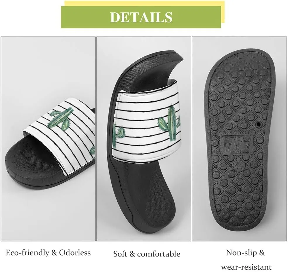 Unisex Slides for Women Men, Comfortable Slippers Slides, Non-slip Shower Shoes House Fashion Thick for Indoor & Outdoor（24022106）