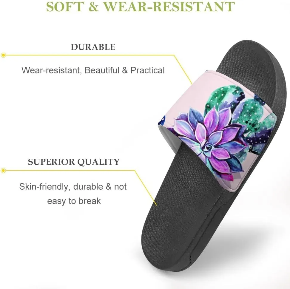 Unisex Slides for Women Men, Comfortable Slippers Slides, Non-slip Shower Shoes House Fashion Thick for Indoor & Outdoor（24031904）