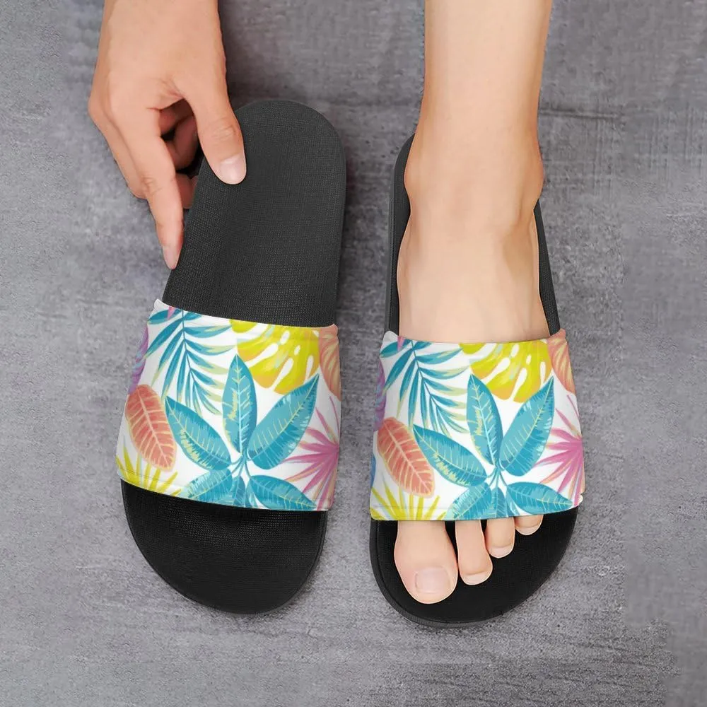 Unisex Slides for Women Men, Comfortable Slippers Slides, Non-slip Shower Shoes House Fashion Thick for Indoor & Outdoor（24031904）