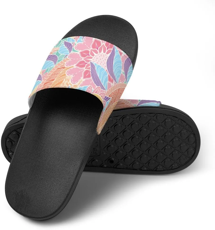 Unisex Slides for Women Men, Comfortable Slippers Slides, Non-slip Shower Shoes House Fashion Thick for Indoor & Outdoor（24040902）