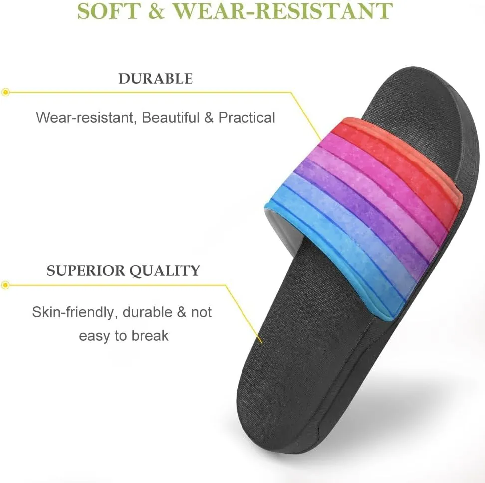 Unisex Slides for Women Men, Comfortable Slippers Slides, Non-slip Shower Shoes House Fashion Thick for Indoor & Outdoor（24040902）