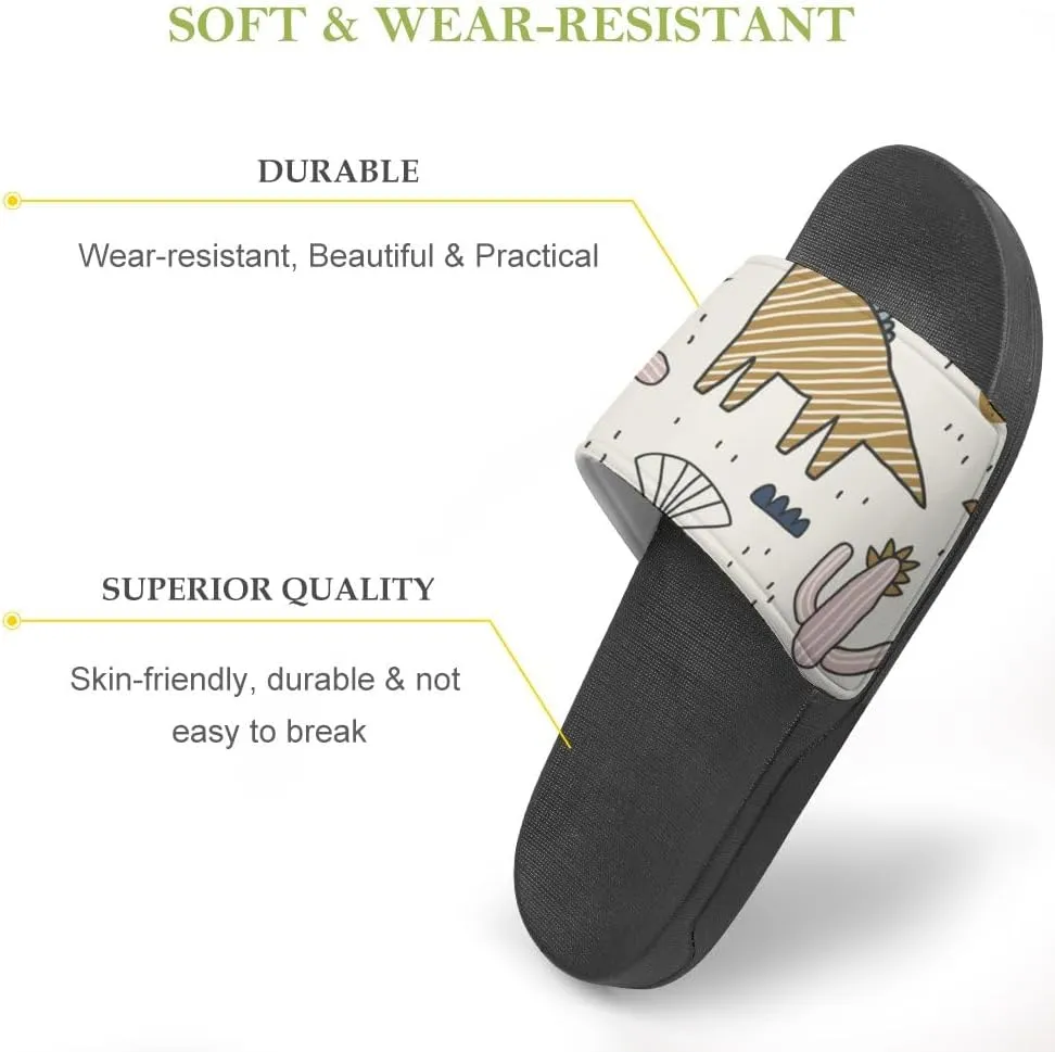 Unisex Slides for Women Men, Comfortable Slippers Slides, Non-slip Shower Shoes House Fashion Thick for Indoor & Outdoor（24040902）