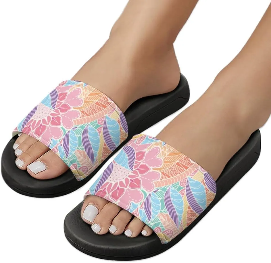 Unisex Slides for Women Men, Comfortable Slippers Slides, Non-slip Shower Shoes House Fashion Thick for Indoor & Outdoor（24040902）