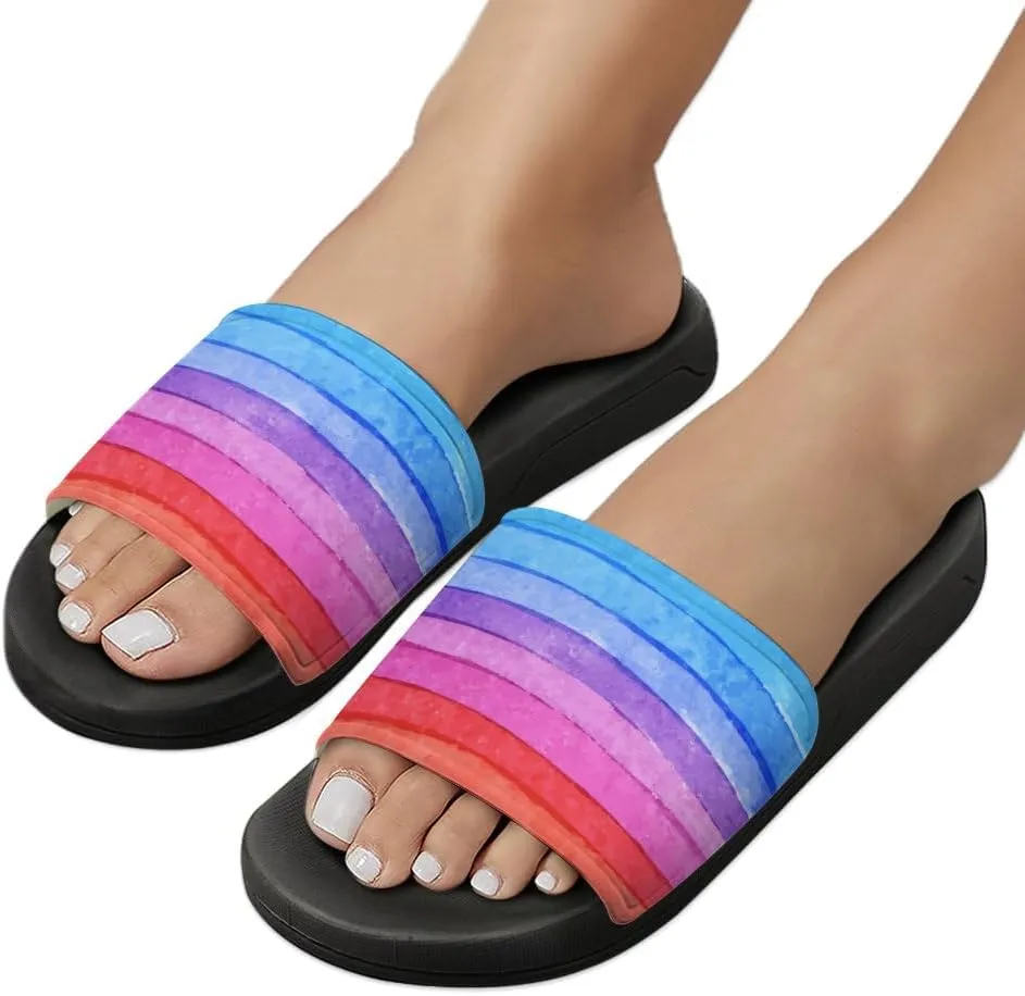 Unisex Slides for Women Men, Comfortable Slippers Slides, Non-slip Shower Shoes House Fashion Thick for Indoor & Outdoor（24040902）