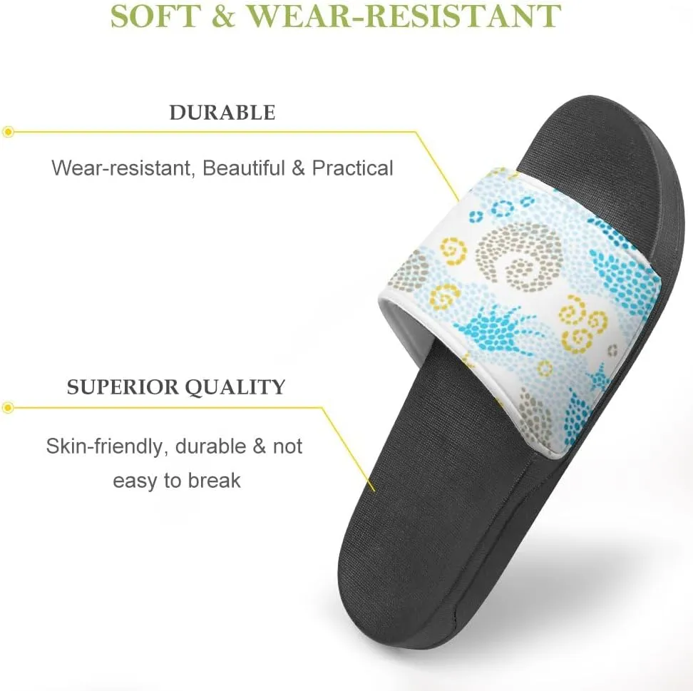 Unisex Slides for Women Men, Comfortable Slippers Slides, Non-slip Shower Shoes House Fashion Thick for Indoor & Outdoor（24040902）