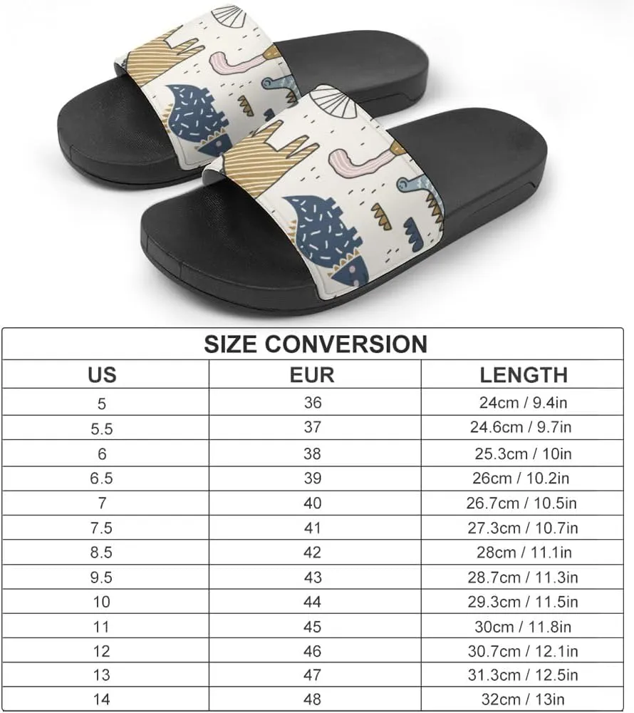 Unisex Slides for Women Men, Comfortable Slippers Slides, Non-slip Shower Shoes House Fashion Thick for Indoor & Outdoor（24040902）