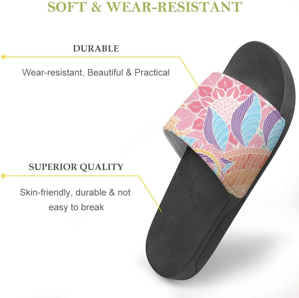 Unisex Slides for Women Men, Comfortable Slippers Slides, Non-slip Shower Shoes House Fashion Thick for Indoor & Outdoor（24040902）