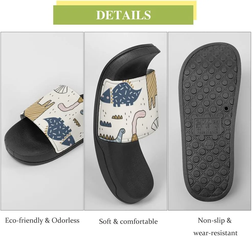 Unisex Slides for Women Men, Comfortable Slippers Slides, Non-slip Shower Shoes House Fashion Thick for Indoor & Outdoor（24040902）