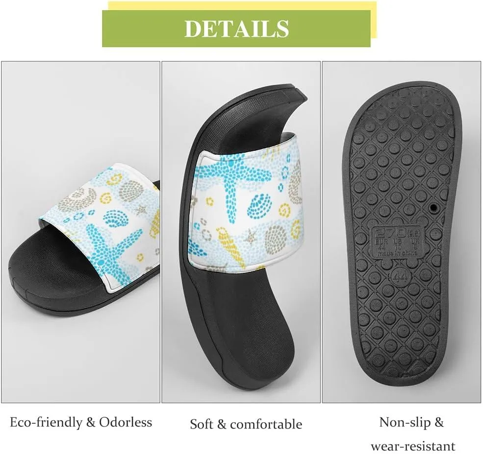 Unisex Slides for Women Men, Comfortable Slippers Slides, Non-slip Shower Shoes House Fashion Thick for Indoor & Outdoor（24040902）