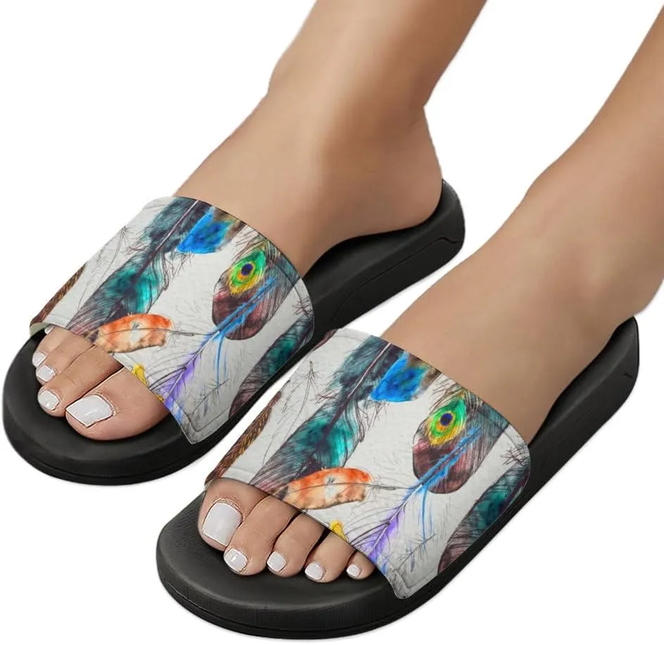 Unisex Slides for Women Men, Comfortable Slippers Slides, Non-slip Shower Shoes House Fashion Thick for Indoor & Outdoor（24042201）