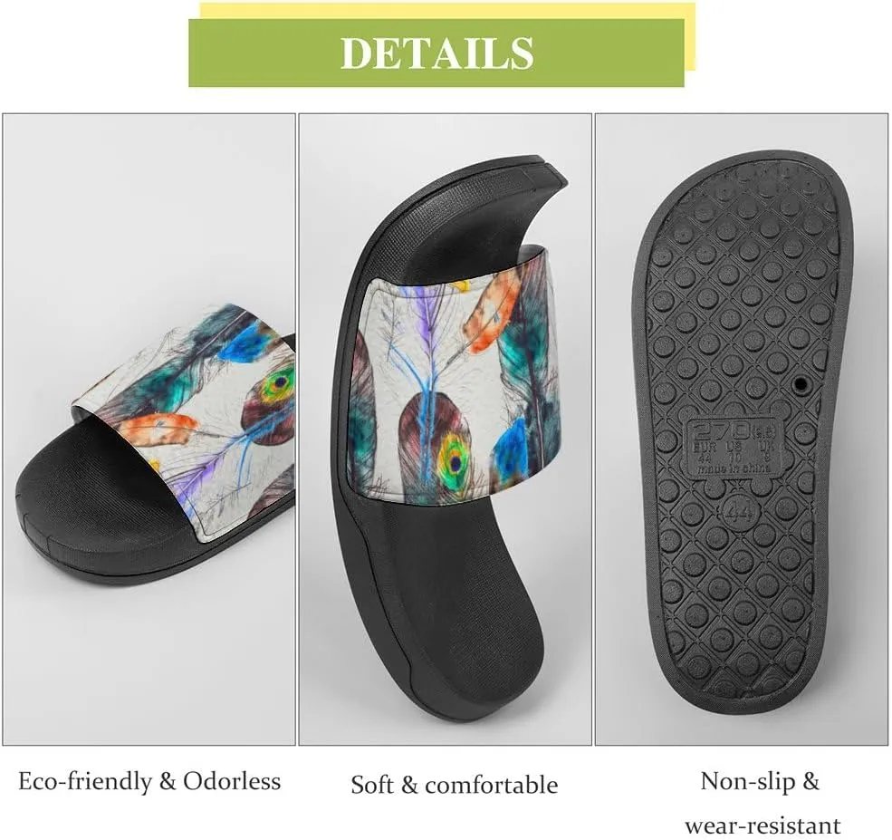 Unisex Slides for Women Men, Comfortable Slippers Slides, Non-slip Shower Shoes House Fashion Thick for Indoor & Outdoor（24042201）