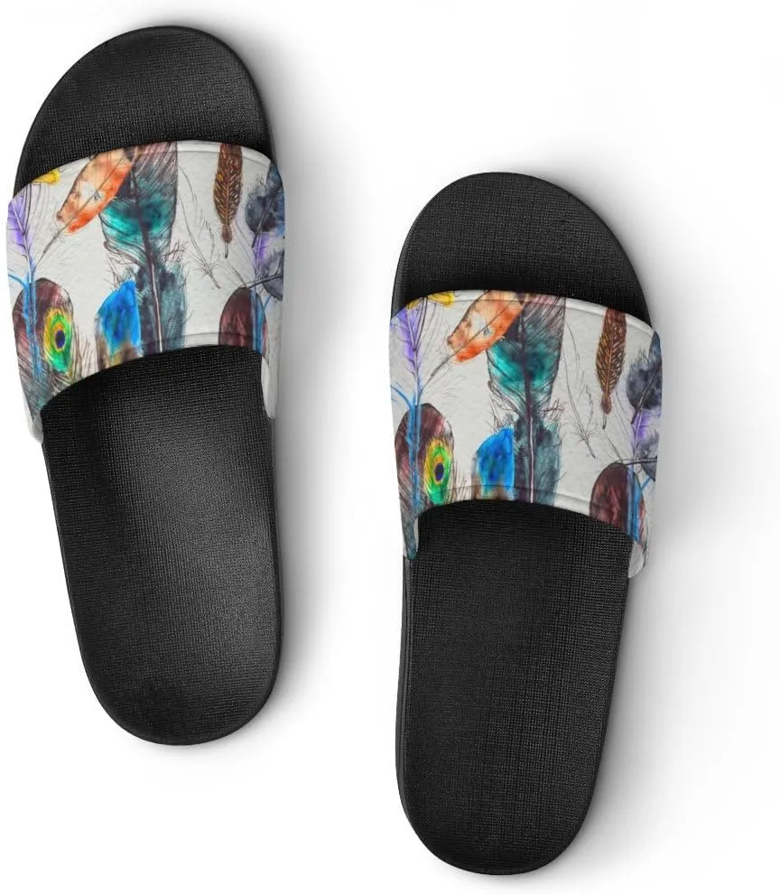 Unisex Slides for Women Men, Comfortable Slippers Slides, Non-slip Shower Shoes House Fashion Thick for Indoor & Outdoor（24042201）