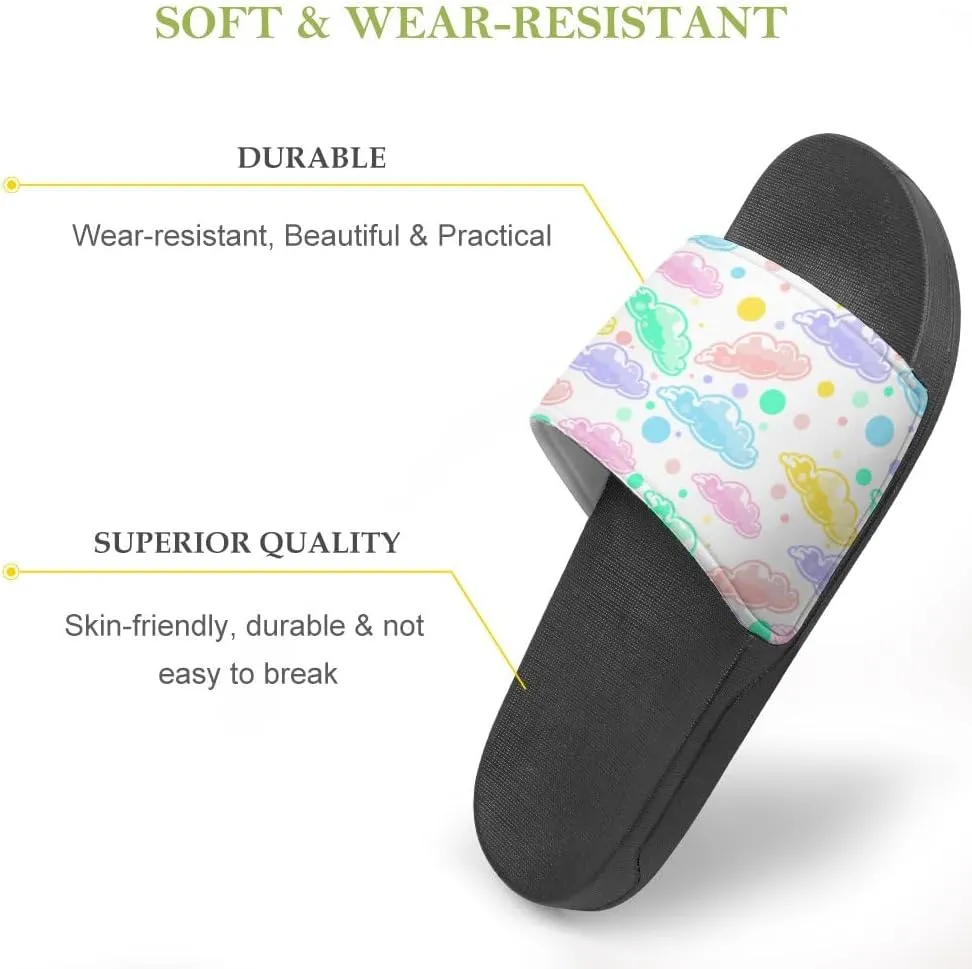 Unisex Slides for Women Men, Comfortable Slippers Slides, Non-slip Shower Shoes House Fashion Thick for Indoor & Outdoor（24042201）