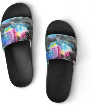 Unisex Slides for Women Men, Comfortable Slippers Slides, Non-slip Shower Shoes House Fashion Thick for Indoor & Outdoor（24042201）