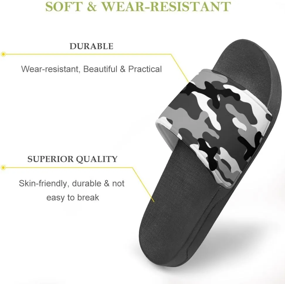 Unisex Slides for Women Men, Comfortable Slippers Slides, Non-slip Shower Shoes House Fashion Thick for Indoor & Outdoor（24042202）