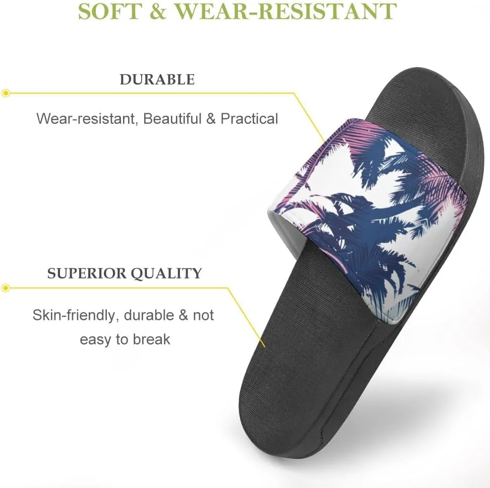 Unisex Slides for Women Men, Comfortable Slippers Slides, Non-slip Shower Shoes House Fashion Thick for Indoor & Outdoor（24042202）