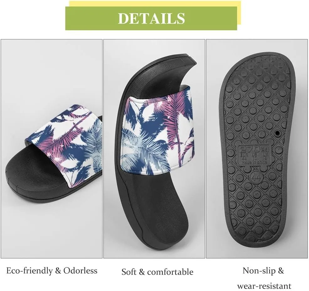 Unisex Slides for Women Men, Comfortable Slippers Slides, Non-slip Shower Shoes House Fashion Thick for Indoor & Outdoor（24042202）