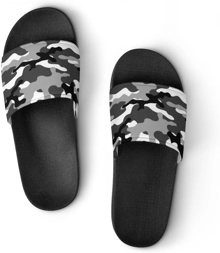 Unisex Slides for Women Men, Comfortable Slippers Slides, Non-slip Shower Shoes House Fashion Thick for Indoor & Outdoor（24042202）