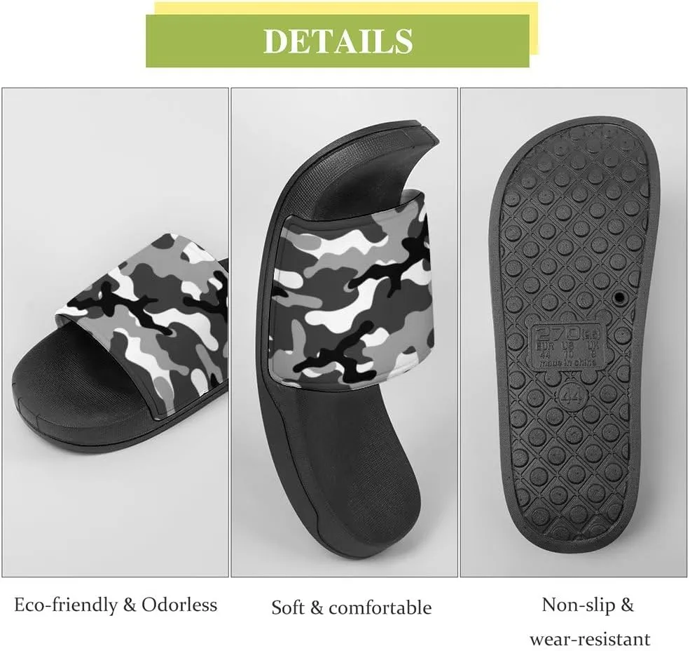 Unisex Slides for Women Men, Comfortable Slippers Slides, Non-slip Shower Shoes House Fashion Thick for Indoor & Outdoor（24042202）