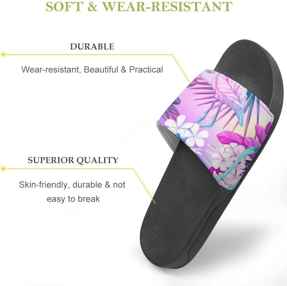 Unisex Slides for Women Men, Comfortable Slippers Slides, Non-slip Shower Shoes House Fashion Thick for Indoor & Outdoor（24042204）