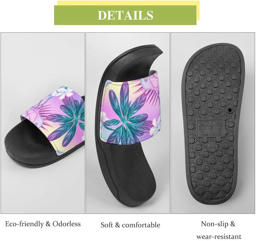 Unisex Slides for Women Men, Comfortable Slippers Slides, Non-slip Shower Shoes House Fashion Thick for Indoor & Outdoor（24042204）