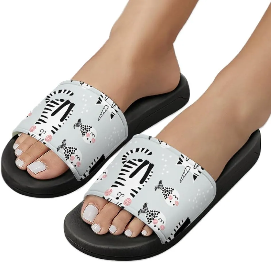 Unisex Slides for Women Men, Comfortable Slippers Slides, Non-slip Shower Shoes House Fashion Thick for Indoor & Outdoor（24042204）
