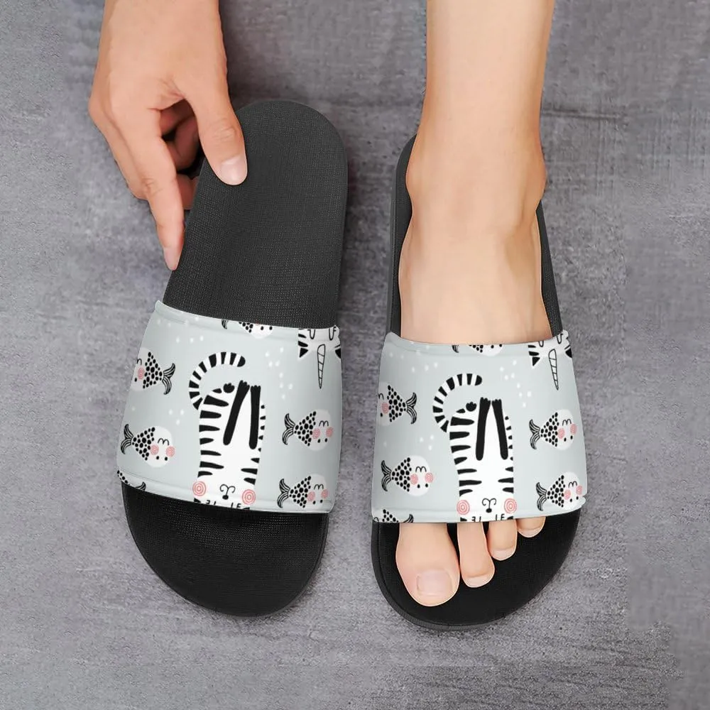 Unisex Slides for Women Men, Comfortable Slippers Slides, Non-slip Shower Shoes House Fashion Thick for Indoor & Outdoor（24042204）