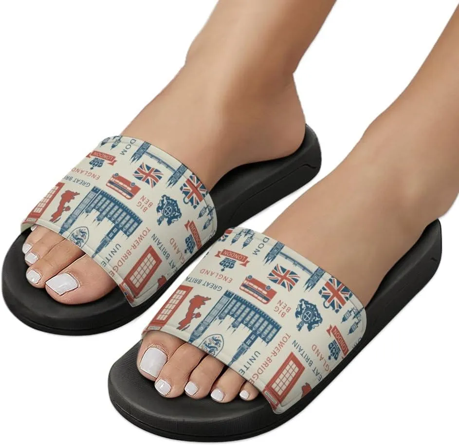 Unisex Slides for Women Men, Comfortable Slippers Slides, Non-slip Shower Shoes House Fashion Thick for Indoor & Outdoor（24061803）