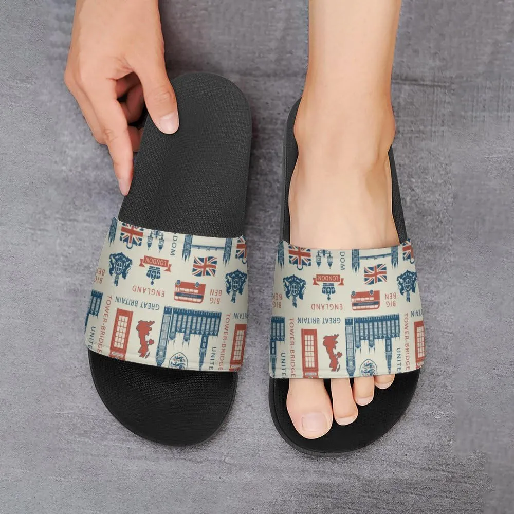 Unisex Slides for Women Men, Comfortable Slippers Slides, Non-slip Shower Shoes House Fashion Thick for Indoor & Outdoor（24061803）