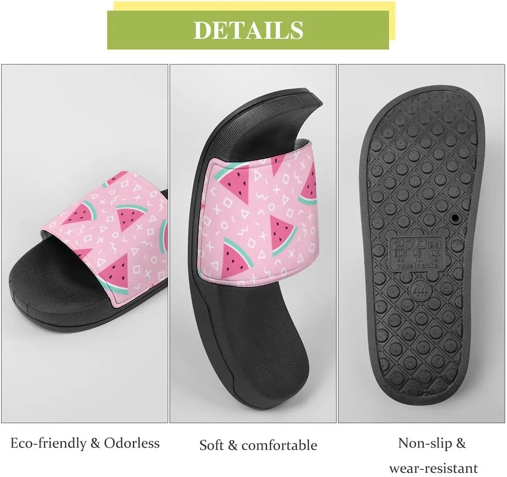 Unisex Slides for Women Men, Comfortable Slippers Slides, Non-slip Shower Shoes House Fashion Thick for Indoor & Outdoor（24061803）
