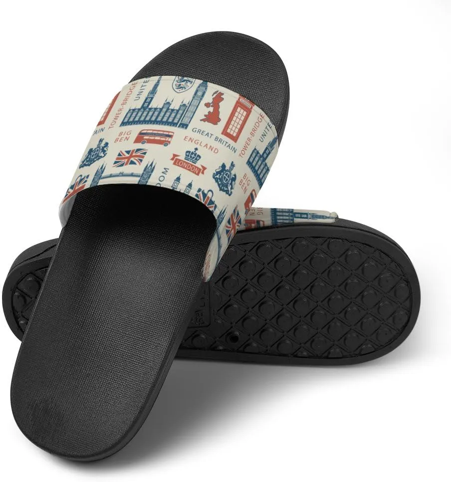 Unisex Slides for Women Men, Comfortable Slippers Slides, Non-slip Shower Shoes House Fashion Thick for Indoor & Outdoor（24061803）