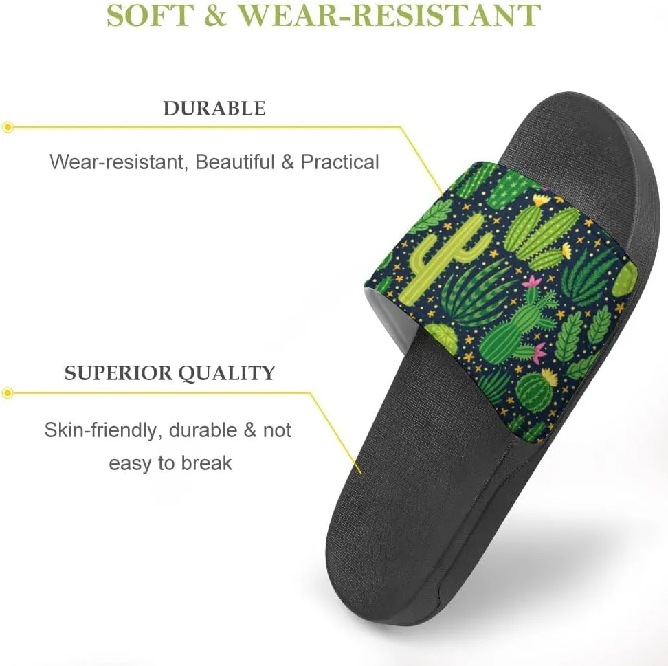 Unisex Slides for Women Men, Comfortable Slippers Slides, Non-slip Shower Shoes House Fashion Thick for Indoor & Outdoor（24061803）