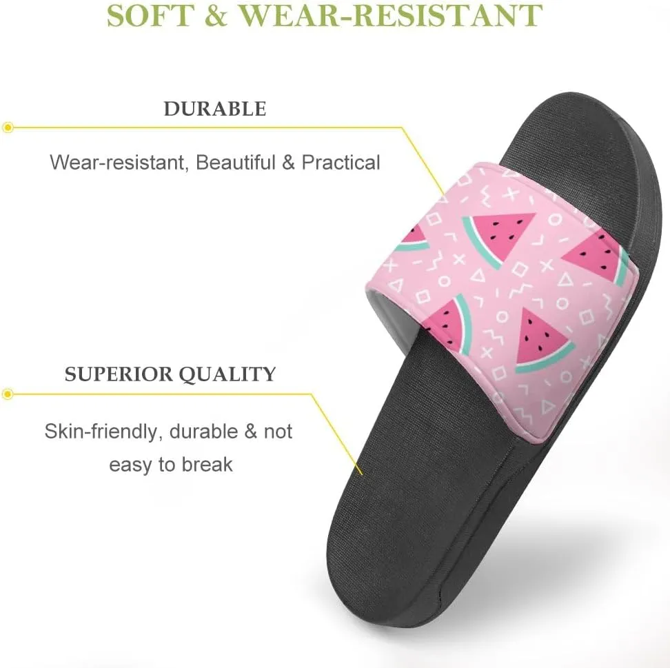 Unisex Slides for Women Men, Comfortable Slippers Slides, Non-slip Shower Shoes House Fashion Thick for Indoor & Outdoor（24061803）