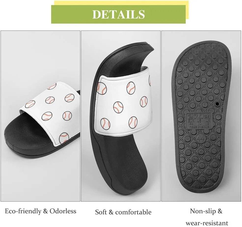 Unisex Slides for Women Men, Comfortable Slippers Slides, Non-slip Shower Shoes House Fashion Thick for Indoor & Outdoor（24061803）