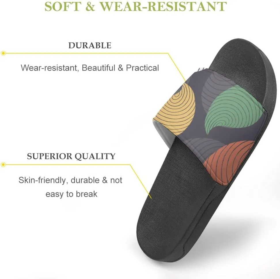 Unisex Slides for Women Men, Comfortable Slippers Slides, Non-slip Shower Shoes House Fashion Thick for Indoor & Outdoor（24062701）