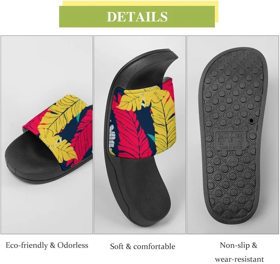 Unisex Slides for Women Men, Comfortable Slippers Slides, Non-slip Shower Shoes House Fashion Thick for Indoor & Outdoor（24062701）