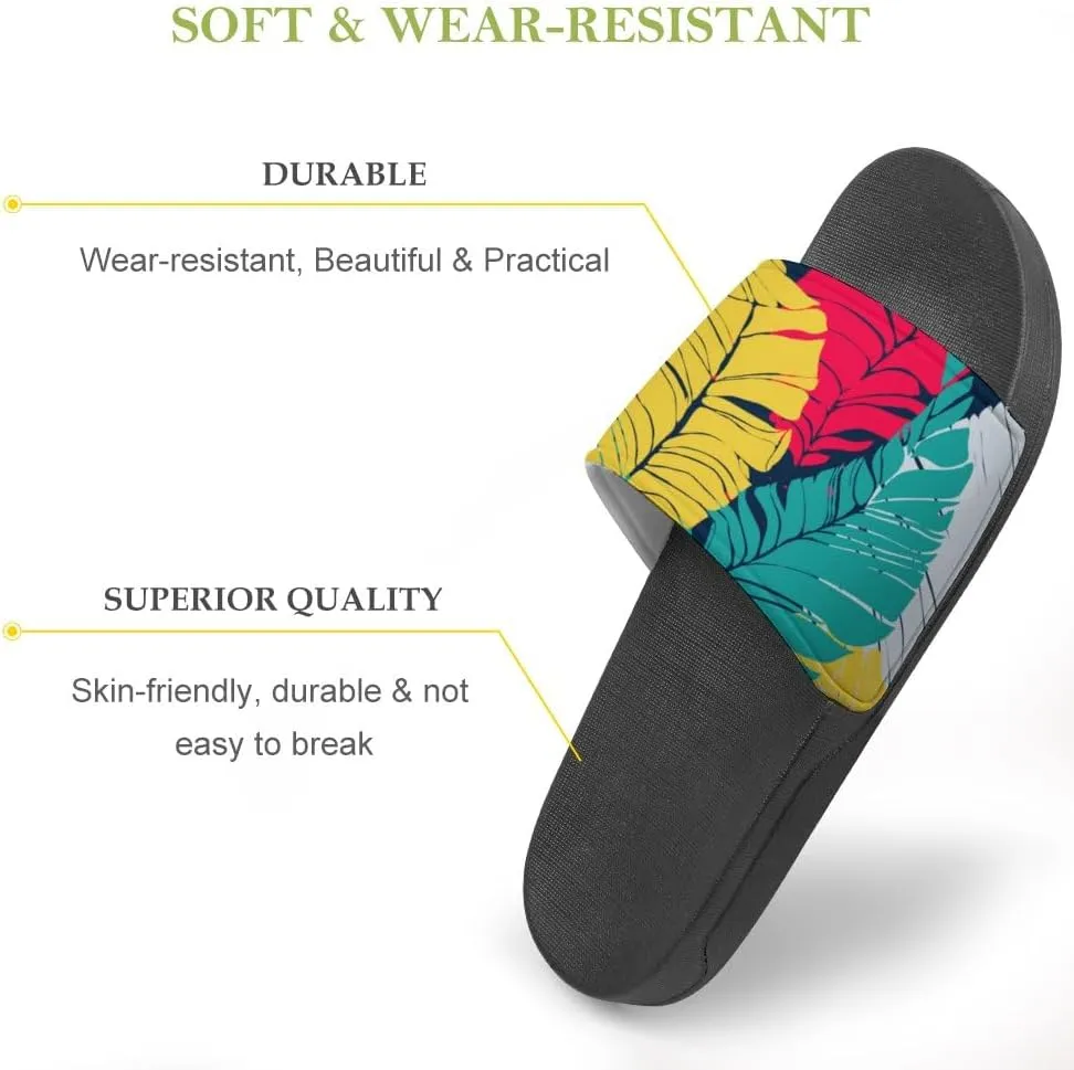 Unisex Slides for Women Men, Comfortable Slippers Slides, Non-slip Shower Shoes House Fashion Thick for Indoor & Outdoor（24062701）