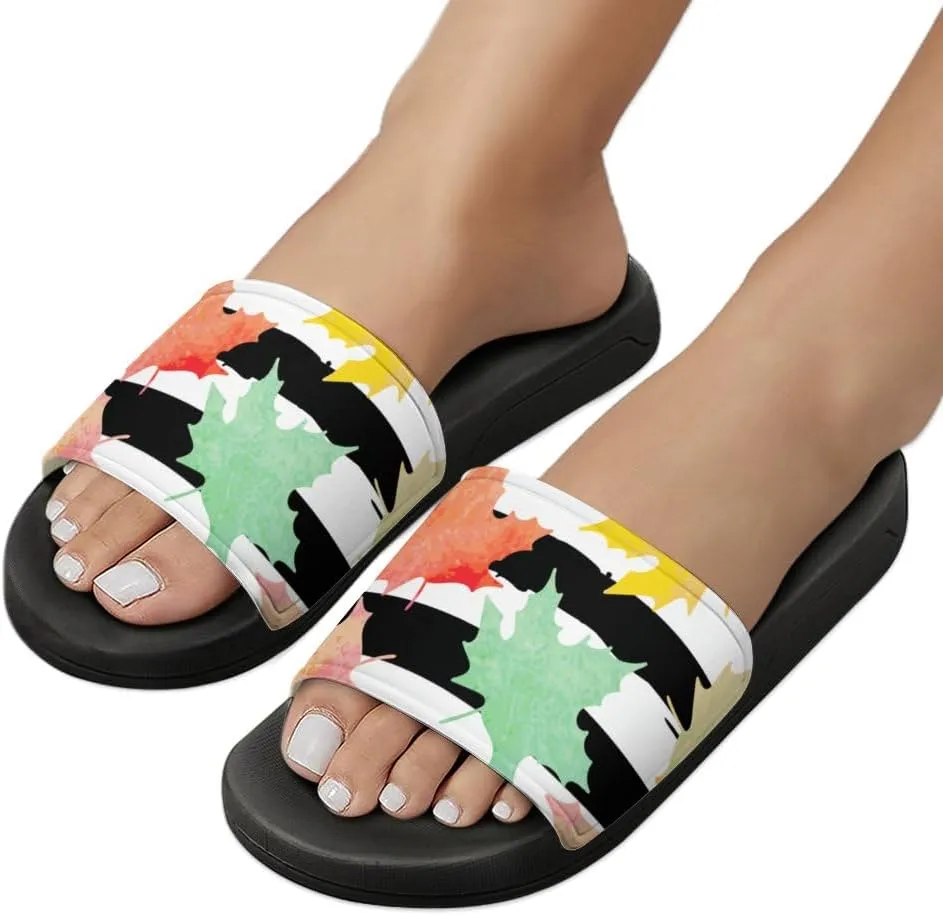 Unisex Slides for Women Men, Comfortable Slippers Slides, Non-slip Shower Shoes House Fashion Thick for Indoor & Outdoor（24062701）