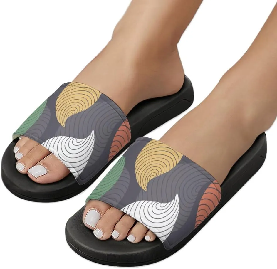 Unisex Slides for Women Men, Comfortable Slippers Slides, Non-slip Shower Shoes House Fashion Thick for Indoor & Outdoor（24062701）