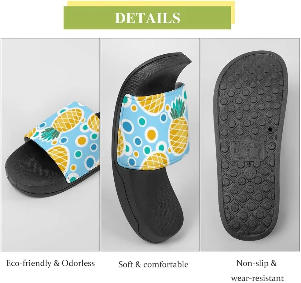 Unisex Slides for Women Men, Comfortable Slippers Slides, Non-slip Shower Shoes House Fashion Thick for Indoor & Outdoor（24062701）