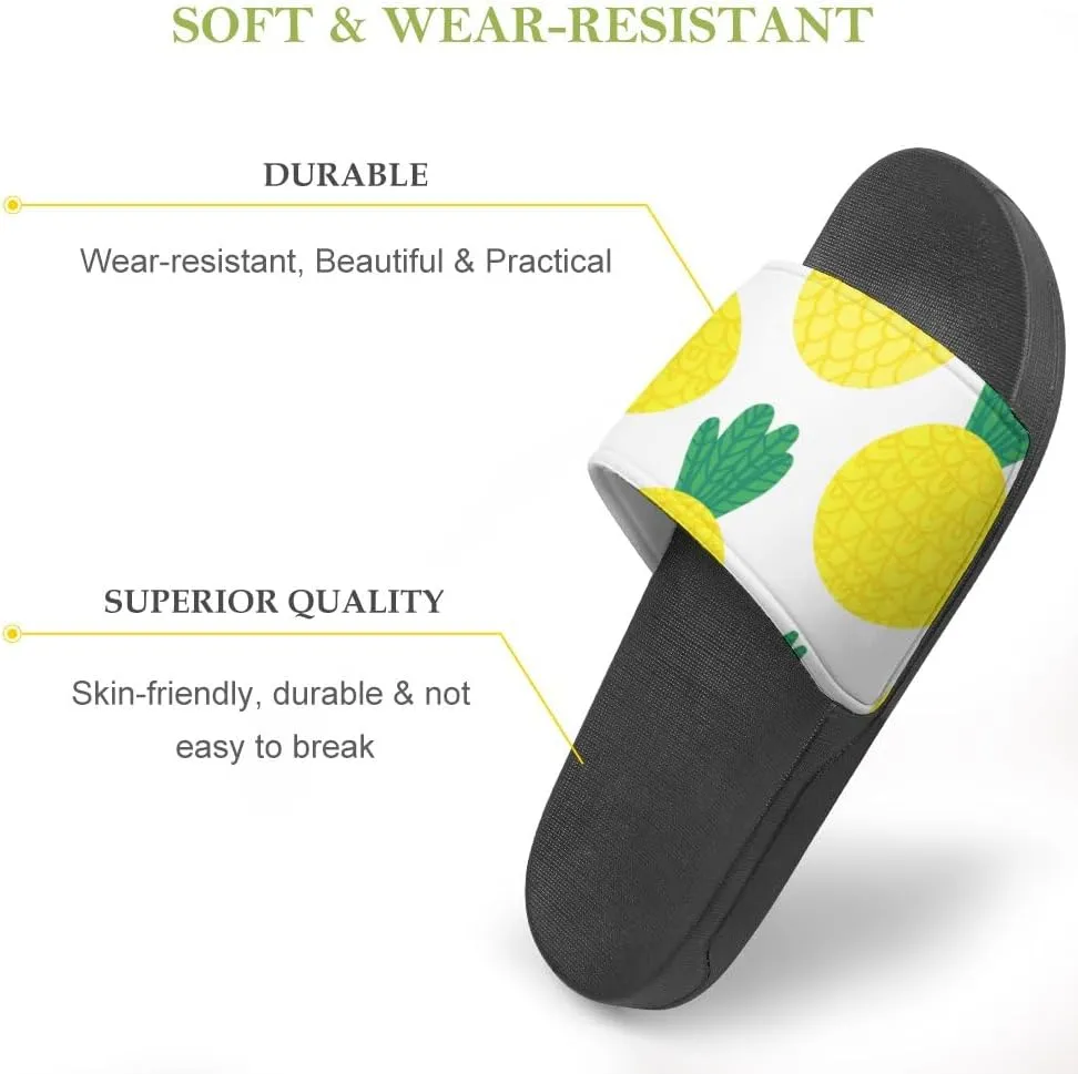 Unisex Slides for Women Men, Comfortable Slippers Slides, Non-slip Shower Shoes House Fashion Thick for Indoor & Outdoor（24062701）
