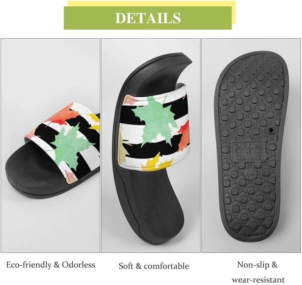 Unisex Slides for Women Men, Comfortable Slippers Slides, Non-slip Shower Shoes House Fashion Thick for Indoor & Outdoor（24062701）