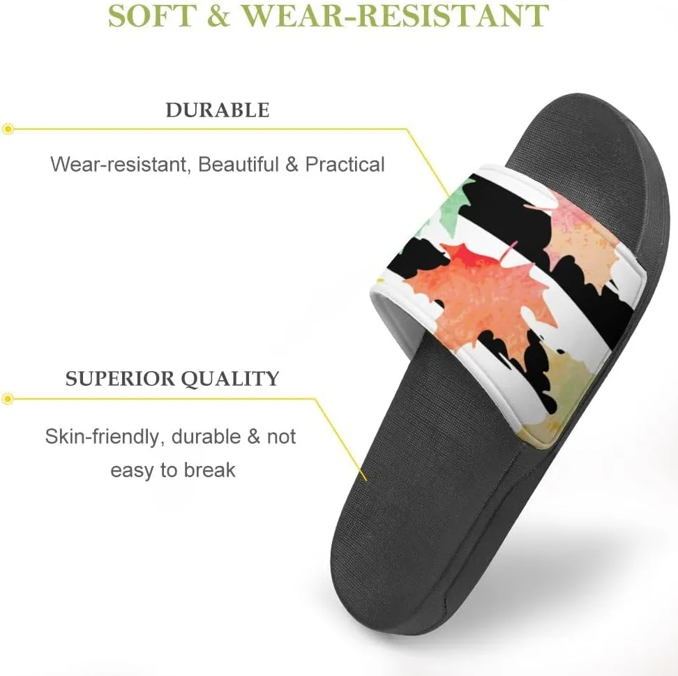 Unisex Slides for Women Men, Comfortable Slippers Slides, Non-slip Shower Shoes House Fashion Thick for Indoor & Outdoor（24062701）