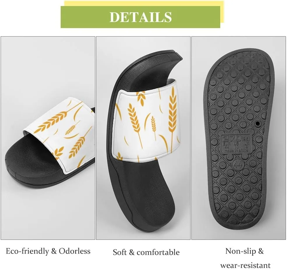 Unisex Slides for Women Men, Comfortable Slippers Slides, Non-slip Shower Shoes House Fashion Thick for Indoor & Outdoor（24080203）