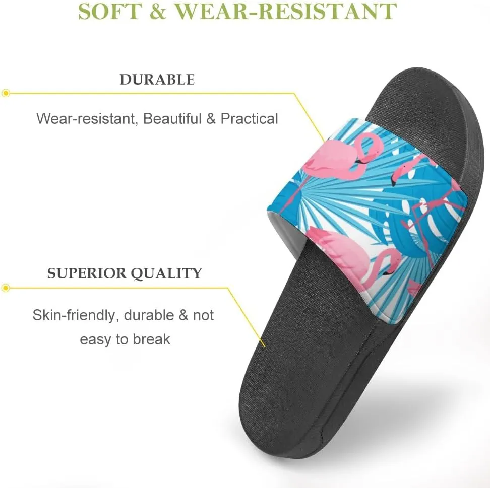 Unisex Slides for Women Men, Comfortable Slippers Slides, Non-slip Shower Shoes House Fashion Thick for Indoor & Outdoor（24080203）